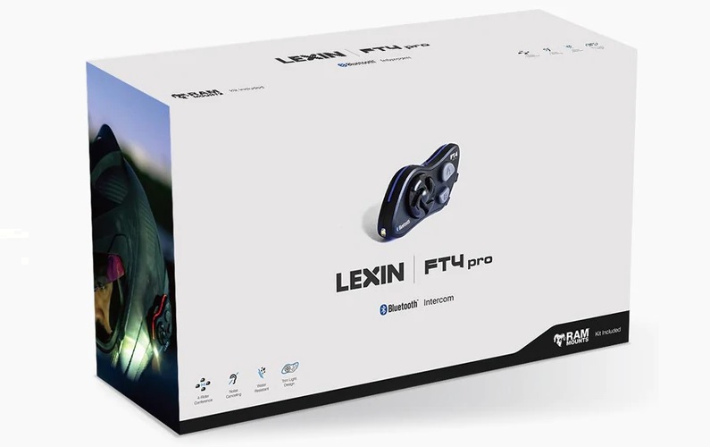 LEXIN MOTO FT4 PRO BLUETOOTH 4 WAY INTERCOM SYSTEM